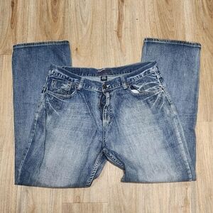 38x24 Baileys Pt Bootcut Washed Blue Denim Jeans